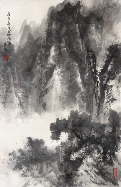崔森茂 山水 立轴